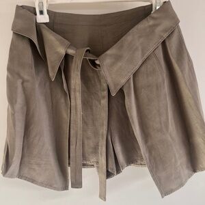 Derek Lam 10 Crosby size 6 tie waist tan skirt/shorts combo